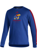 Kansas Jayhawks Adidas Sideline Sweatshirt - Blue