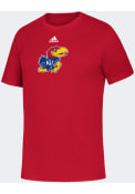 Kansas Jayhawks Youth Adidas Primary Logo T-Shirt - Red