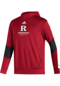 Rutgers Scarlet Knights Adidas Sideline Pullover Hood - Red