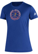 Kansas Jayhawks Adidas Basketball Creator T Shirt - Blue