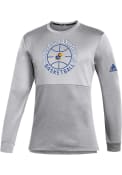 Kansas Jayhawks Adidas Basketball Sweatshirt - Grey