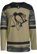 Pittsburgh Penguins Adidas Salute To Service Authentic Hockey Jersey - Olive