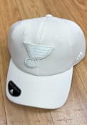 St Louis Blues Adidas No Dye Slouch Adjustable Hat - White