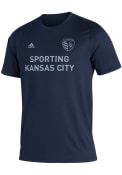 Sporting Kansas City Adidas MLS Kickoff Creator T Shirt - Navy Blue