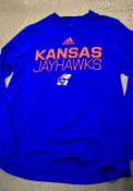 Kansas Jayhawks Adidas Locker Stacked T-Shirt - Blue