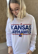 Kansas Jayhawks Adidas Amplifier T Shirt - White