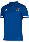 Kansas Jayhawks Adidas Team Polo Shirt - Blue