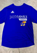 Kansas Jayhawks Adidas Sideline Locker Division T Shirt - Blue