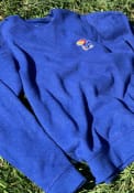Kansas Jayhawks Womens Colosseum Backspin Fleece Crew Sweatshirt - Blue