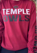 Temple Owls Colosseum Lutz T Shirt - Red