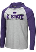 Colosseum Mens Grey K-State Wildcats Slopestyle Hooded Sweatshirt
