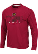 Temple Owls Colosseum Luge Perf T-Shirt - Red