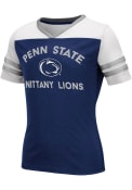 Penn State Nittany Lions Girls Colosseum Faboo Fashion T-Shirt - Navy Blue