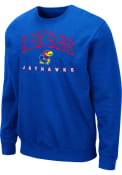 Kansas Jayhawks Colosseum Comic Crew Sweatshirt - Blue