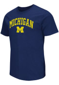 Michigan Wolverines Colosseum Mason Slub T Shirt - Navy Blue