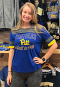 Pitt Panthers Womens Colosseum Romantic Crew Neck T-Shirt - Blue