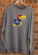 Kansas Jayhawks Colosseum Henry French Terry Crew Sweatshirt - Grey