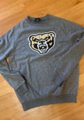 Oakland University Golden Grizzlies Colosseum Henry Crew Sweatshirt - Grey