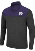 Colosseum Mens Charcoal K-State Wildcats Rangers 1/4 Zip Pullover