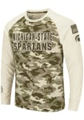 Michigan State Spartans Colosseum Operation Hat Trick Camo Raglan T Shirt - Grey