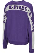 K-State Wildcats Womens Colosseum Ann Dolman Pullover Crew Sweatshirt - Purple