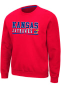 Kansas Jayhawks Colosseum Rally Crewneck Crew Sweatshirt - Red