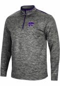 Colosseum Mens Charcoal K-State Wildcats Brooks 1/4 Zip Pullover