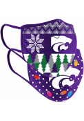 Colosseum K-State Wildcats Ugly Sweater Fan Mask - Purple