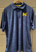Michigan Wolverines Colosseum Burrow Polo Shirt - Navy Blue