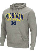 Michigan Wolverines Colosseum Campus Arch Mascot Hooded Sweatshirt - Grey