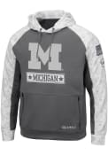 Michigan Wolverines Colosseum Brass Pullover Hood - Charcoal