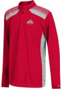 Ohio State Buckeyes Youth Colosseum Press On Quarter Zip - Red