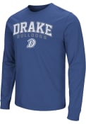Drake Bulldogs Colosseum Playbook Arch Mascot T Shirt - Blue
