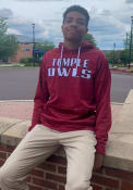 Temple Owls Colosseum The Goat Pullover Hood - Red