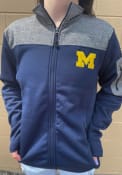 Michigan Wolverines Colosseum Third Wheel Fleece Medium Weight Jacket - Navy Blue