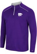 Colosseum Mens Purple K-State Wildcats Eastwood 1/4 Zip Pullover