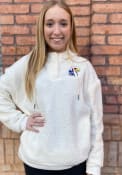 Kansas Jayhawks Womens Colosseum Snap Sherpa Henley Hooded Sweatshirt - Natural