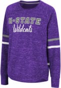K-State Wildcats Womens Colosseum Beach Break Crew Sweatshirt - Purple