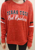 Texas Tech Red Raiders Womens Colosseum Beach Break Crew Sweatshirt - Red