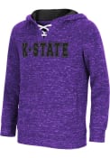 K-State Wildcats Girls Colosseum Kahuna Lace Up Hooded Sweatshirt - Purple