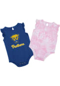Pitt Panthers Baby Colosseum Tie Dye 2 PK One Piece - Blue
