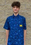 Michigan Wolverines Colosseum Molokai Dress Shirt - Navy Blue