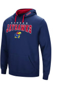 Kansas Jayhawks Colosseum Russell Hooded Sweatshirt - Navy Blue