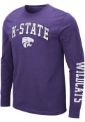 Colosseum Mens Purple K-State Wildcats Barkley T Shirt