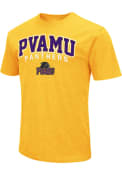 Prairie View A&M Panthers Colosseum Playbook Arch Mascot T Shirt - Gold