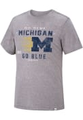 Michigan Wolverines Colosseum Les Triblend Fashion T Shirt - Grey
