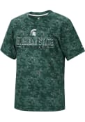 Michigan State Spartans Colosseum Pyrotechnics Camo T Shirt - Green