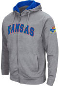 Kansas Jayhawks Colosseum Henry Fleece Full Zip Jacket - Grey