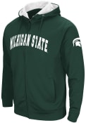 Michigan State Spartans Colosseum Henry Fleece Full Zip Jacket - Green