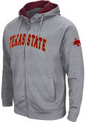 Texas State Bobcats Colosseum Henry Fleece Full Zip Jacket - Grey